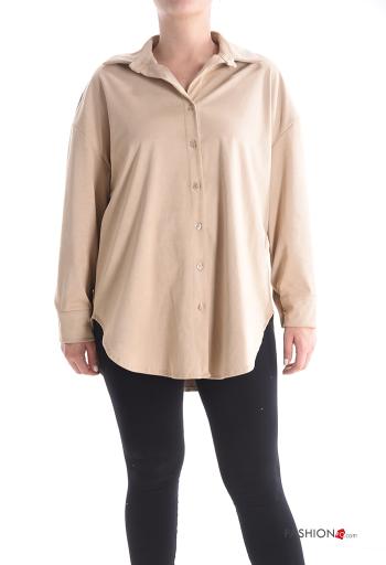 Camisa camurça com botões